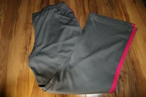 Champion Womens Medium Track pants Workout Grey neon pink stripe ! - Picture 1 of 8