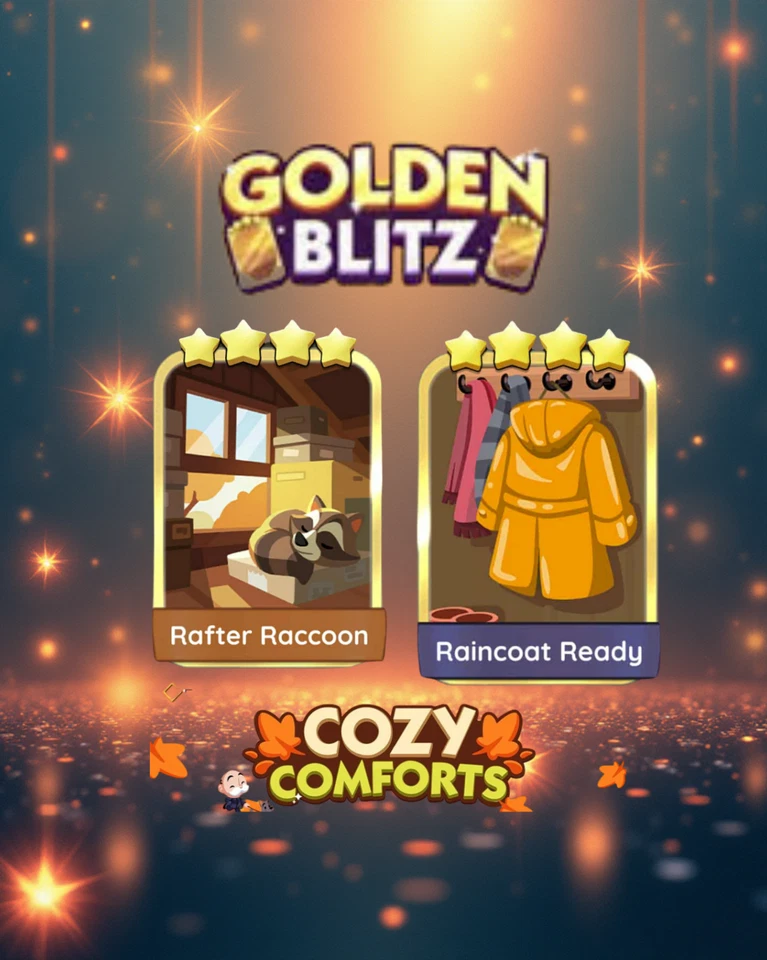  Raincoat Ready & Rafter Raccoon  Golden Blitz Package FAST DELIVERY - Image 1 of 1