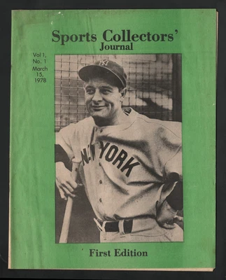 Março 1978 Sports Collector's Journal Issue #1 – Capa Lou Gehrig A2749 - Imagem 1 de 2