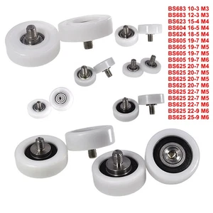 POM Steel Pulley Ball Roller Bearings Guide Wheel Sliding Door Track M3 M4 M5 M6 - Picture 1 of 24