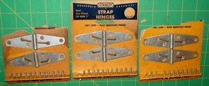 6 Vintage Utility Gurt Scharniere 2" Schrank Schrank Tür Box Hardware Stanley USA - Bild 1 von 13