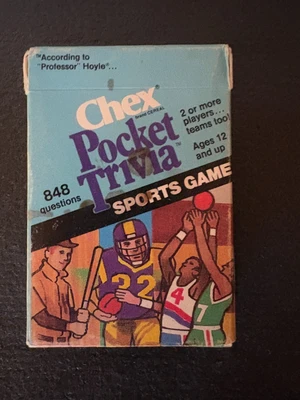 Juego deportivo Chex Pocket Trivia 1984 vintage 848 preguntas completo 53 cartas sellado Foto 1 de 4