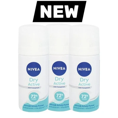 Nivea Deo Spray Damen Reisegröße Dry Active 72h 3x 35ml (€ 85,62/ L) SALE
