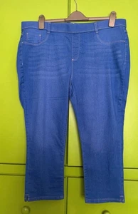 Ladies size 18 - 20 blue summer DP's cropped jeans waist 40" ins: in leg 22ins - Picture 1 of 2