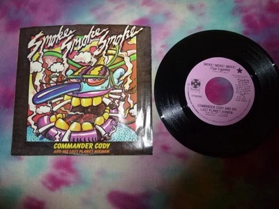 COMMANDER CODY Smoke! Smoke! Smoke! 45 & PS 1973 Neo Rockabilly Promo VG+ - Image 1 of 2