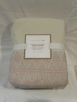 Pottery Barn INDIRA JACQUARD VINTAGE ROSE TWIN DUVET COVER NEW w/tags - Image 1 of 4