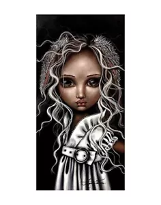 Timide Lapin by Angelina Wrona Sad Girl with Bunny Ears Art Print 11x14 Inches - Picture 1 of 1