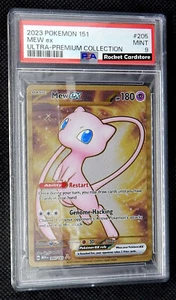 Pokemon Mew ex Full Art Gold Holo Metall Promo 205 EN Pokemon 151 PSA 9 Mint - Bild 1 von 2