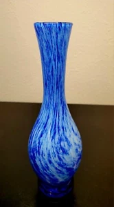Murano Kobaltblau und Weiß Wirbel Vase 9 34" hoch - Bild 1 von 12