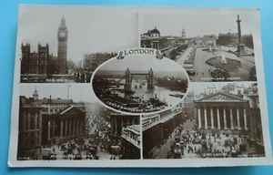Postcard London multi view Rotary Photographic Series Real Photo Unposted - Picture 1 of 2