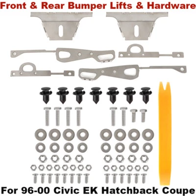 Front and Rear Bumper Lifts Kit For 1996-2000 Honda Civic EK Hatchback Coupe - Image 1 of 4