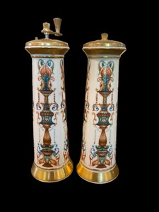 Lenox LIDO Salt Shaker & Pepper Mill Hand Painted 24K Gold Vintage Discontinued - Picture 1 of 8