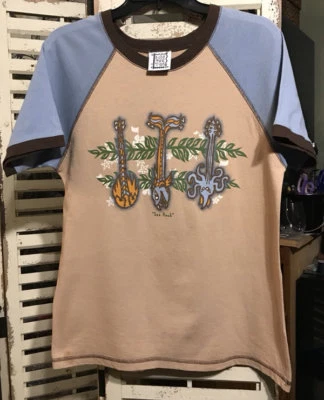 LN~BOUTIQUE~MIS TEE V-US~SEA ROCK~MANGA CORTA~TEE~CAQUI/AZUL~PESCADO~12 Foto 1 de 2