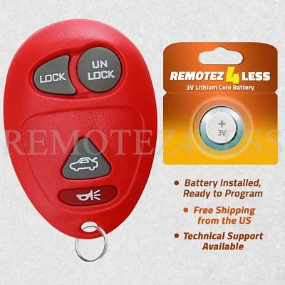 Keyless Entry Remote for 2001 2002 2003 2004 2005 Buick Century Car Key Fob Red Foto 1 de 4