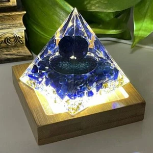 Orgonite Pyramid Lapis Lazuli Sphere Chakra Energy Decorative light lamp 1pc - Picture 1 of 10