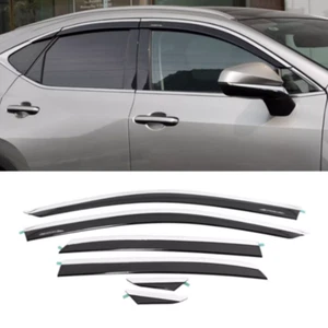 For Lexus NX250 350H 2022-2024 silver&black Window Sun Deflector Visor Rain Wind - Imagen 1 de 4