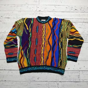 Vintage Coogi Sweater Size Small Multicolor 3d Knit Mercerized Cotton Australia - Picture 1 of 10