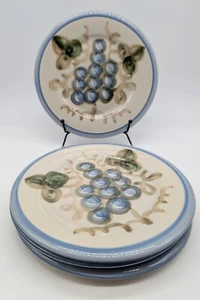 4er Set John B Taylor Louisville Steinzeug Trauben Salat Brot Teller 8" - Bild 1 von 11