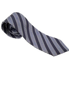 ERMENEGILDO ZEGNA Seidenkrawatte blau gestreift Made in Italy - Bild 1 von 8
