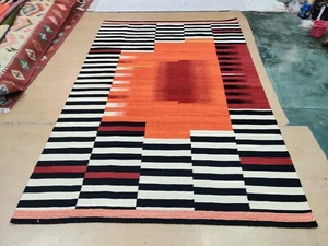 5x8 Wool Navajo Rug Southwest Pattern Housewarming Area Rug Native Wool Rug - Picture 1 of 1