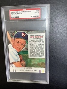 RedMan Tobacco #20 1955 Pete Runners PSA 7 Pop 14 solo 8 superior - Imagen 1 de 1