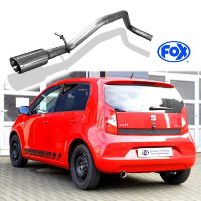Fox Sistema Finale Scarico Seat Mii Skoda Citigo VW Up SX 1x80mm Inclinato - Immagine 1 di 4