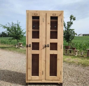 SCH354 Holz Spind Schrank Garderobe Hallenschrank Tannenholz - Bild 1 von 10