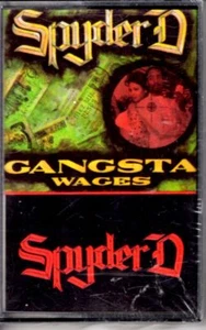 NEW Spyder-D Gangsta Wages 1990 Cassette Tape Album Hiphop Rap - Picture 1 of 2