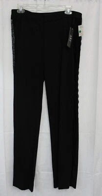 A.B.S. Pantalones de vestir negros para mujer by Allen Schwartz nuevos talla 8 acento de encaje transparente Foto 1 de 4