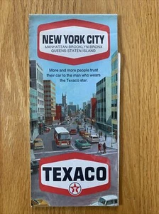 Texaco Map New York City Manhattan Brooklyn Bronx Queens Staten Island 1969 - Picture 1 of 24