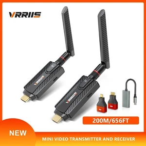 HDMI Funk Sender Empfänger 200M mit Display Bildschirm Tragbar Wireless Tr - Bild 1 von 9
