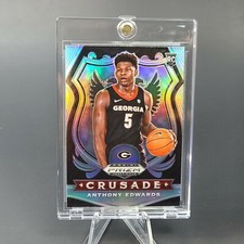 Anthony Edwards SILVER CRUSADE SP HOLO PRIZM ROOKIE CARD - MINT - W/CASE