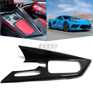 Carbon Fiber Console Gear Shift Panel Trim For C8 Corvette Stingray Z06 Z51 20+ - Foto 1 di 9