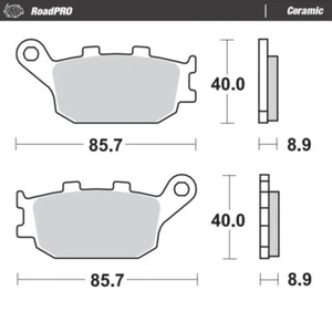MotoMaster Rear Brake Pads for Yamaha MT-07HO 2015-2024 RoadPRO Ceramic - Picture 1 of 1