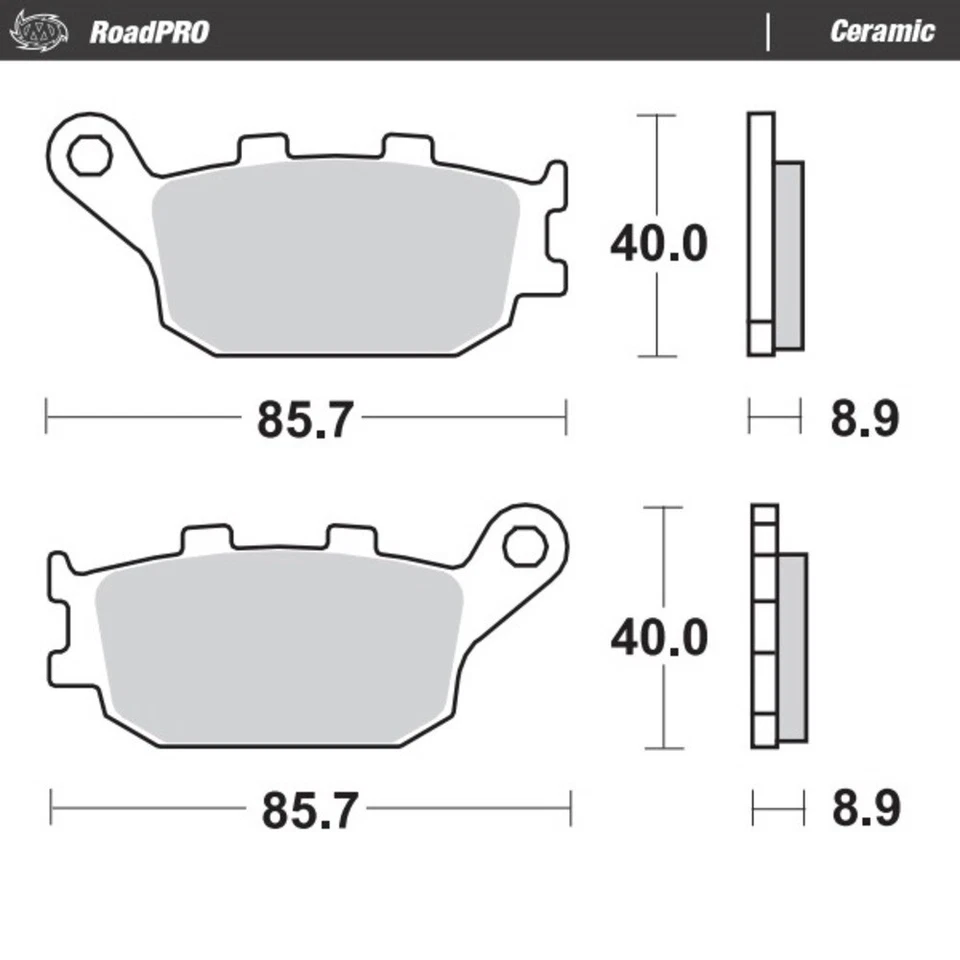 Pastillas de freno traseras MotoMaster para Yamaha MT-07HO 2015-2024 RoadPRO cerámica  Foto 1 de 1