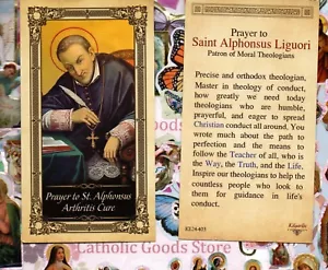 Prayer to Saint St. Alphonsus  - Glossy Paperstock Holy Card - Picture 1 of 3