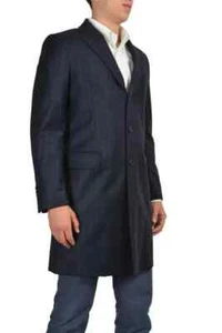 Cappotto Ballantyne blu 100% lana tre bottoni vendita al dettaglio $1050 taglia XL - Foto 1 di 6