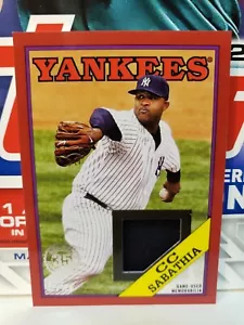 2023 Topps Series 1 CC Sabathia /25 Red 35th Anniversary 1988 Relic #88R-CS - Picture 1 of 2