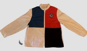 Vintage Jacket SILVERLINE BOATS Red White Blue Black with Patch Colorblock - Picture 1 of 17
