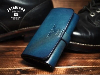 Saddle Leather Key Case / Hand Sewing / Hand Made / From Japan / Key Chain - Image 1 of 4