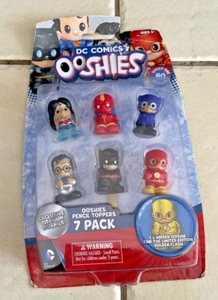 Ooshies Pencil Toppers DC Comics 7 Pack ~Series 1~ Batman, Titanium Clark Kent - Picture 1 of 4