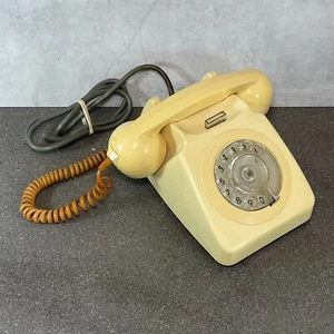 Vintage Cream BT GPO Rotary Dial Telephone 60s/70s/80s Phone Retro Prop 746 706F - Zdjęcie 1 z 10