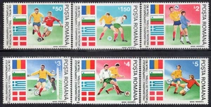 4586 - Romania 1990 - World Cup in Football - Italy - Soccer - Flags - MNH Set - Picture 1 of 2