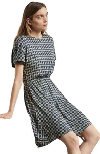 BODEN Women’s English Ivy Moroccan Diamond Jersey Geometric Dress Size 10 - Picture 1 of 12