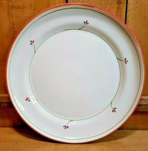 Noemi Ceramiche NE19 13" Round Serving Platter Red, Blue Flowers, Green/Red Band - Picture 1 of 8