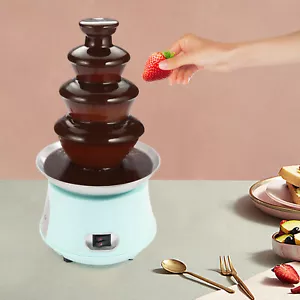 4 Tier Electric Chocolate Fountain Machine Countertop Chocolate Fondue Fountain - Picture 1 of 16