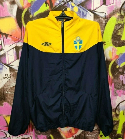 Sweden National Football Team SVFF Soccer Longsleeve Jacket Umbro Mens size M Cover
