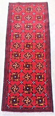 Hand-Knotted Afghan Turkmen Carpet Runner - Image 1 of 4