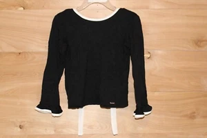 Designer Clothing Loredana Girls L/S shirt Black/Cream Size 5 Italy NWT $88 - Picture 1 of 8