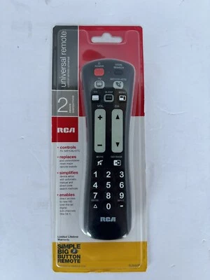 RCA 2-Device Universal Remote Control RCRH02BR - Image 1 of 4